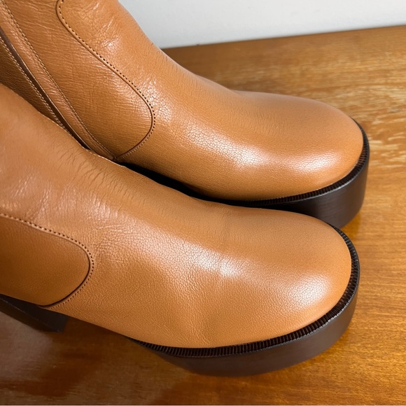 Simon Miller High Raid Low Leather Platform Heeled Fall Boots - Picture 11 of 15